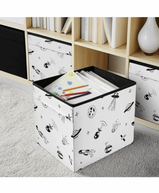 Коробка Дрёна цвет белый с принтом