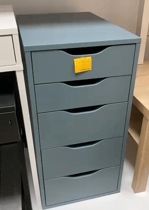 Тумба 5 ящиками Алекс цвет серо-синий