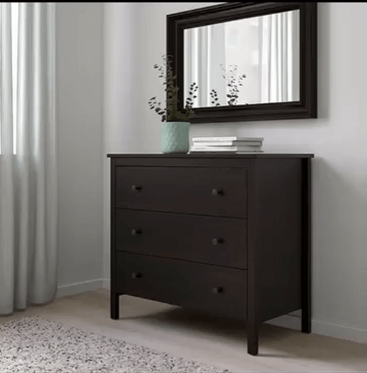 Комод Коппанг с 3 ящиками цвет темно-коричневый