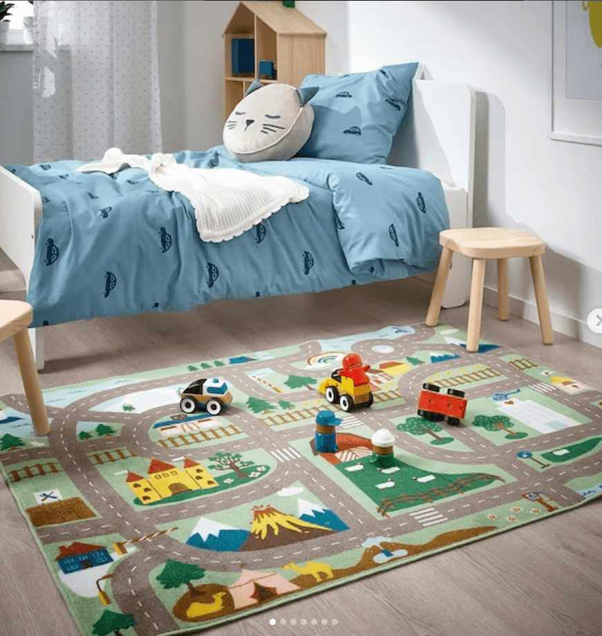 Ковер VALLABY 100x133см цвет зеленый, детский