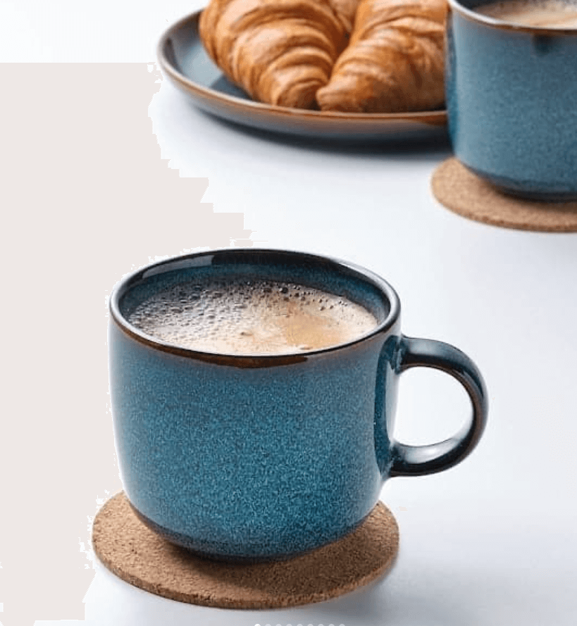 Кружка Гладелиг цвет синий камень с каймой