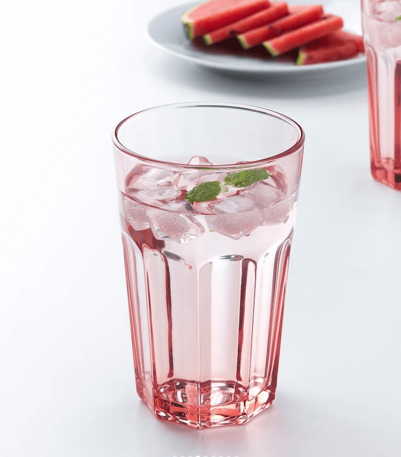 Стакан Покал розовое стекло