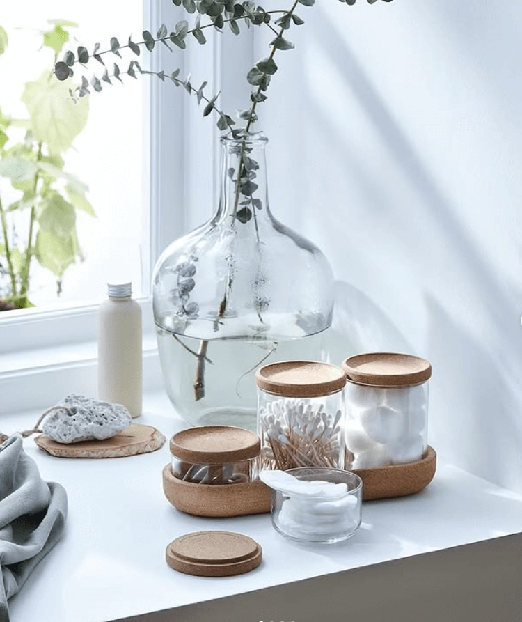 Банка Саксборга с крышкой и подносом