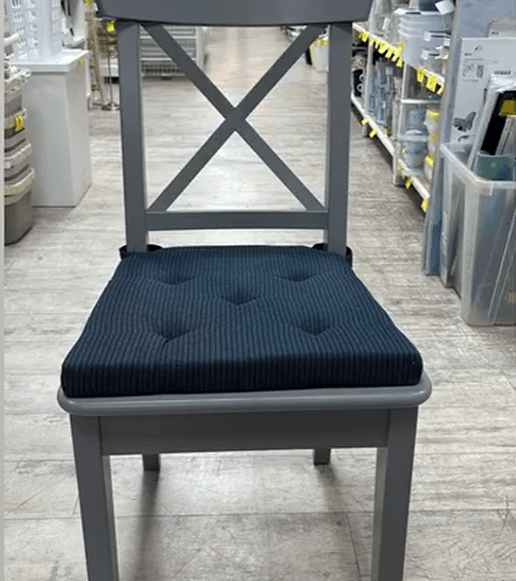 Подушка на стул Юстина цвет темно-синий