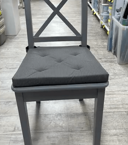 Подушка на стул Юстина цвет темно-серый