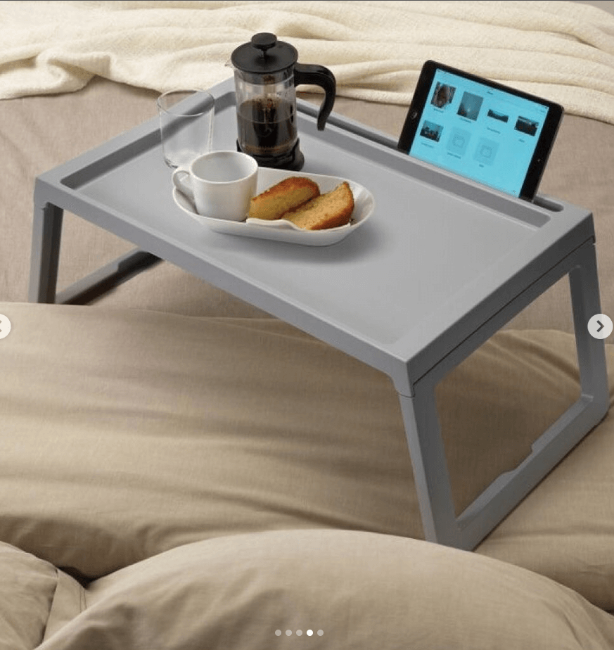 Поднос на ножках КЛИПСК цвет серый