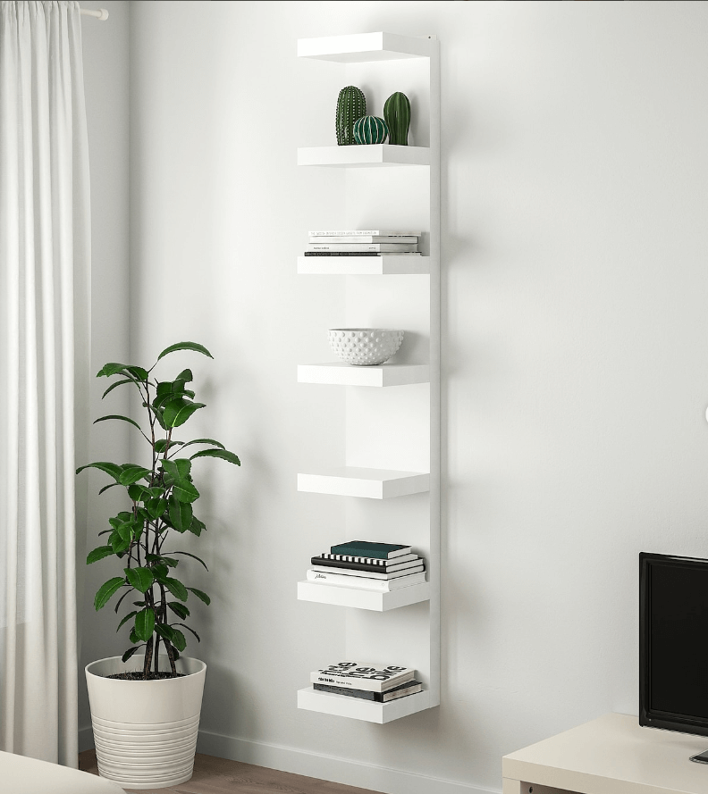 Навесной полочный модуль Лакк цвет белый