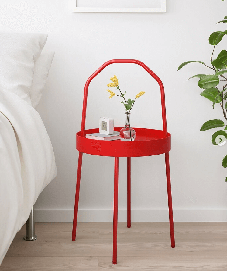 Придиванный столик Бурвик цвет красный