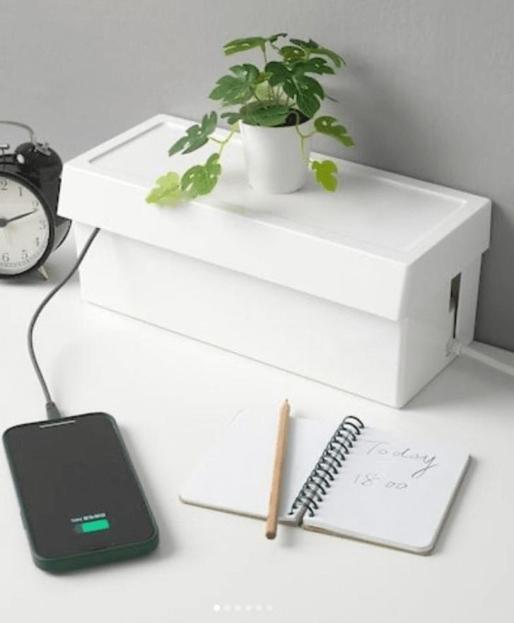 Кабельный короб с крышкой Сэттинг цвет белый