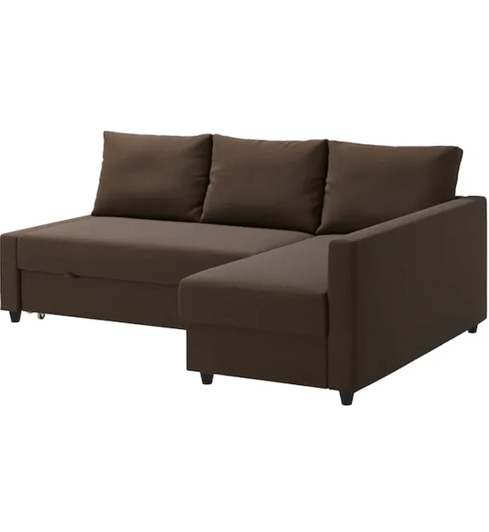 Угловой диван-кровать Фрихэттен цвет коричневый