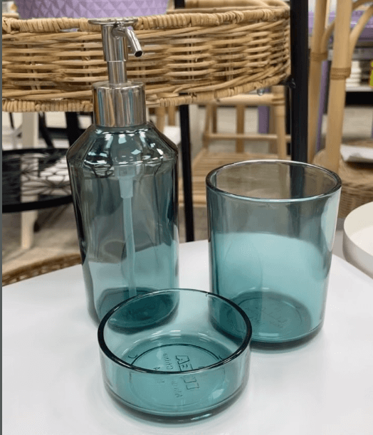 Набор для ванной Скиссен цвет бирюзовое стекло