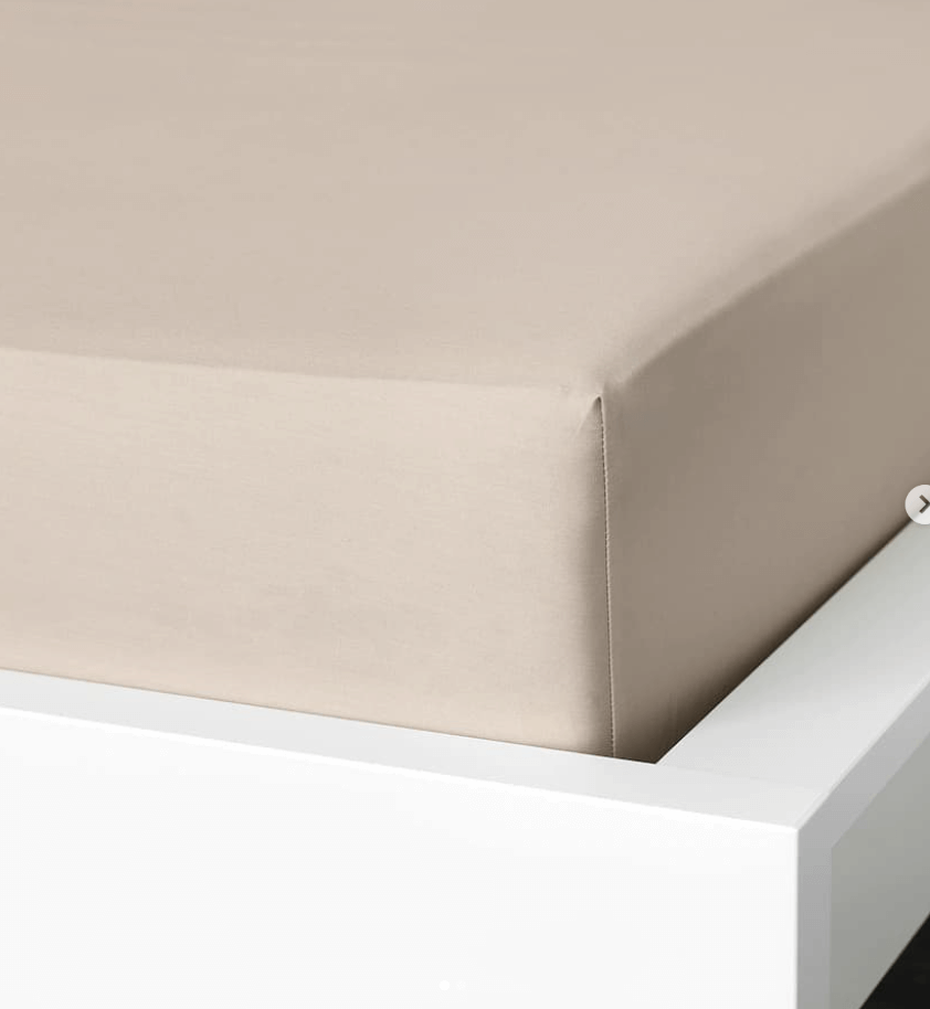 Простыня Наттэсмин натяжная 160х200см цвет бежевый