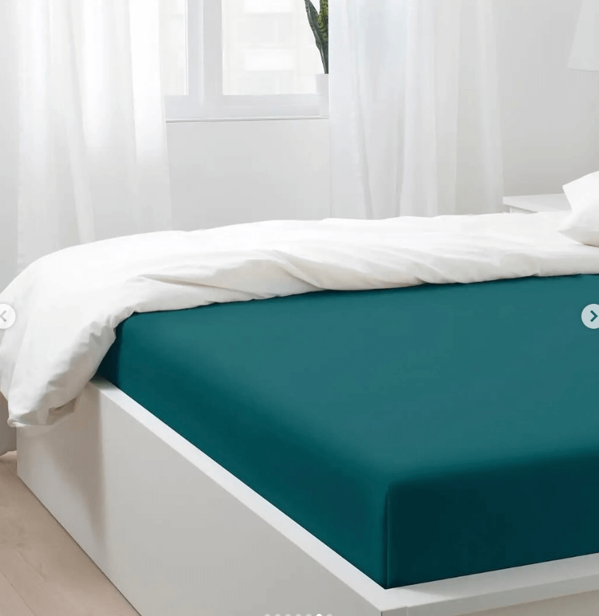 Простыня Наттэсмин натяжная 160х200см цвет темно-бирюзовый
