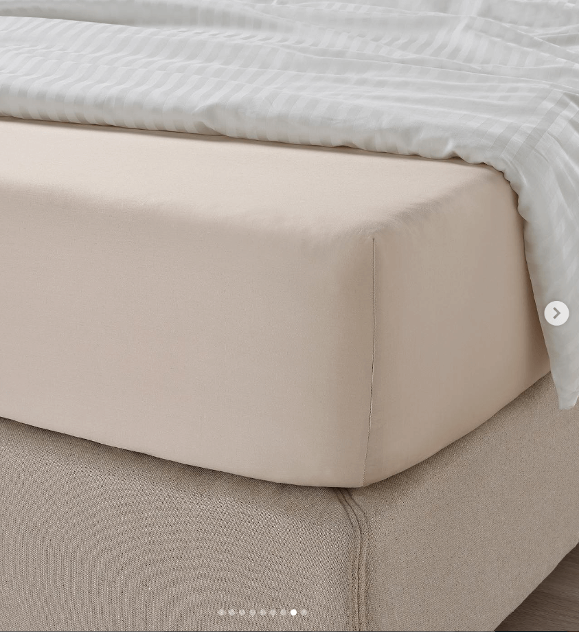 Простыня Наттэсмин натяжная 140х200см цвет бежевый