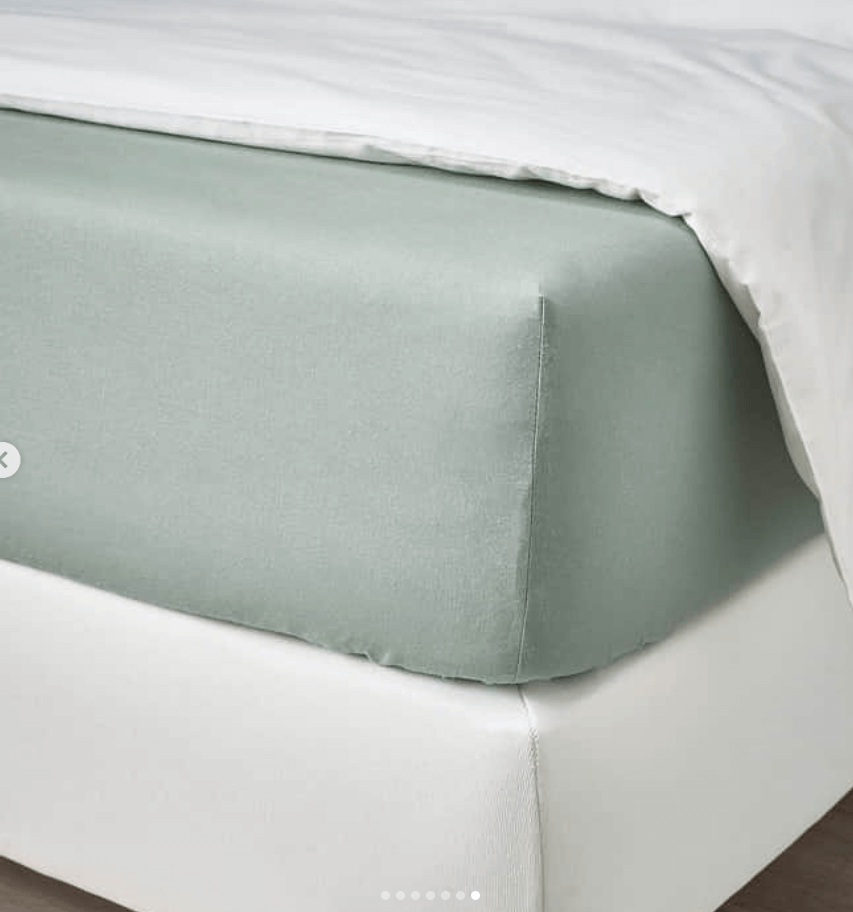 Простыня Наттэсмин натяжная 140х200см цвет мятный