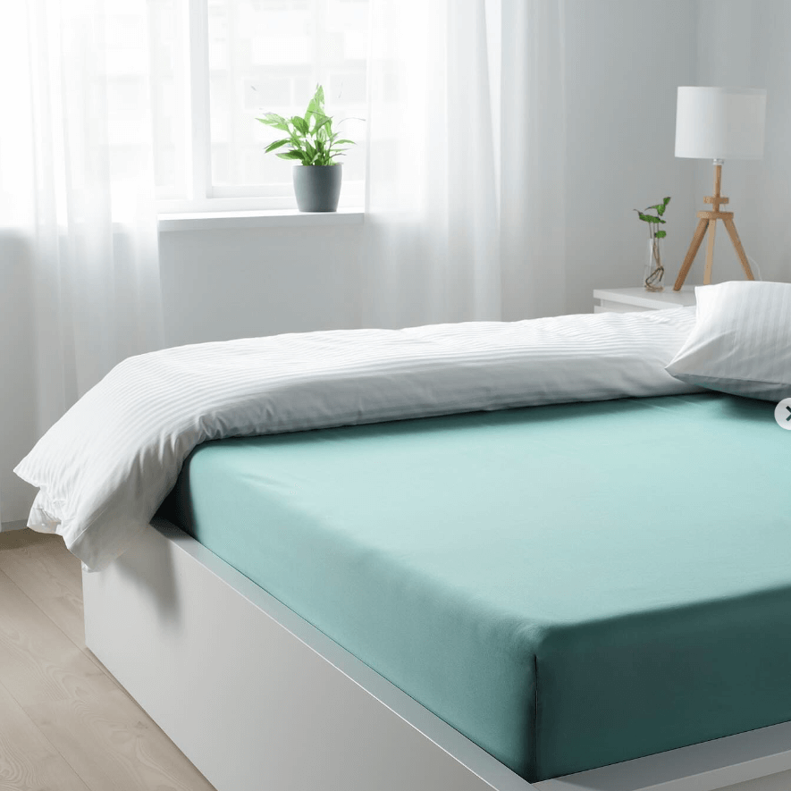 Простыня Наттэсмин натяжная 90х200см цвет Тиффани