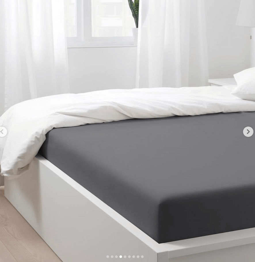 Простыня Наттэсмин натяжная 90х200см цвет темно-серый