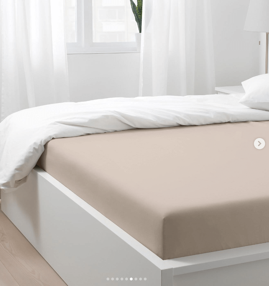 Простыня Наттэсмин натяжная 90х200см цвет бежевый