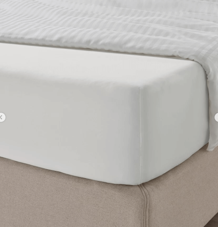 Простыня Наттэсмин натяжная 90х200см цвет белый