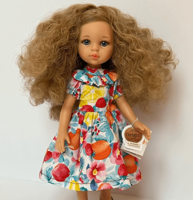 Кукла кудряшка милашка в цветочном платье 🍭Размер: 32 см 🍭Имеет легкий аромат ванили
