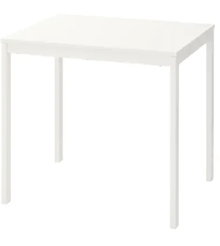 Раздвижной стол ВАНГСТА белый 80/120x70 см