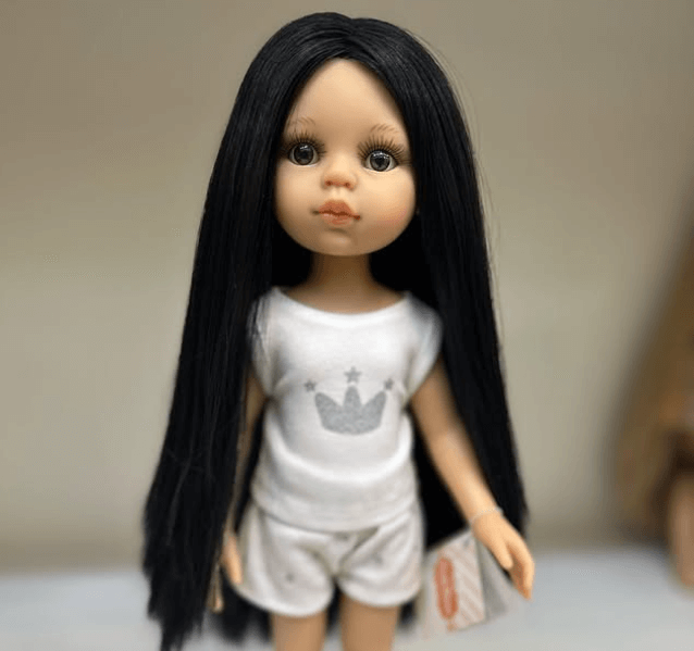 кукла с длинными черными волосами🍭Размер: 32 см 🍭Имеет легкий аромат ванили