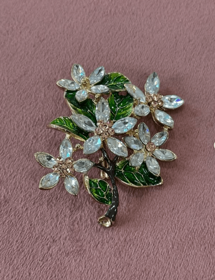 Брошь "Букет цветов"