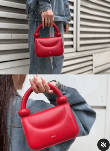 Мини сумка цвет красный