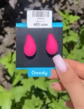 Серьги капельки розового цвета