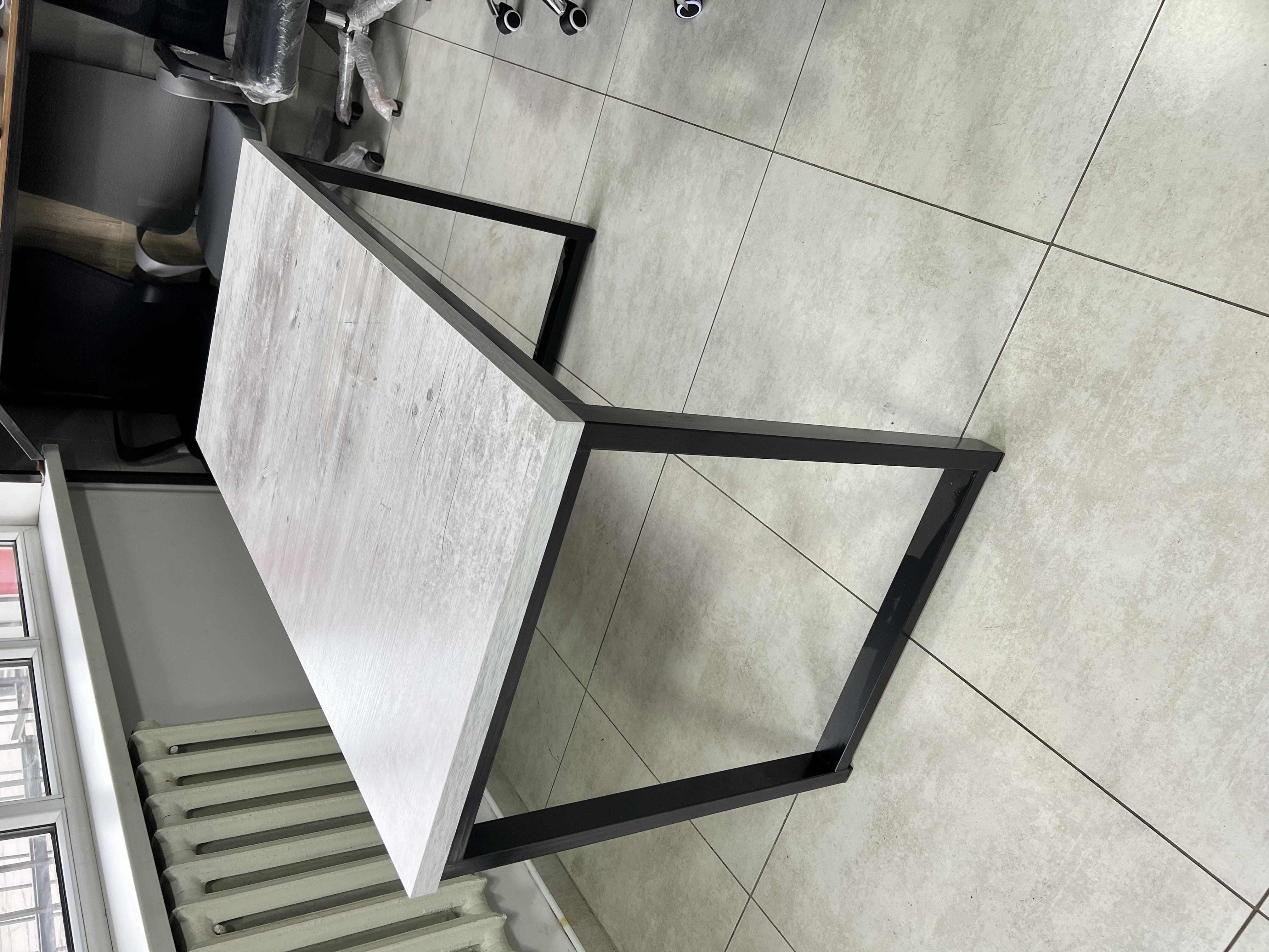 Loft стол белый травертин