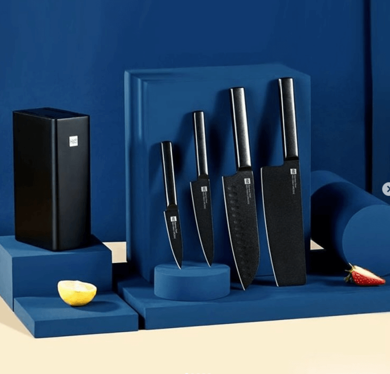 Набор ножей Xiaomi HuoHou HU0076 4шт с подставкой