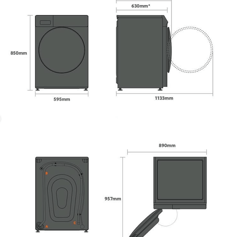 Xiaomi Стиральная машина с функцией сушилки XHQG120MJ202 12кг