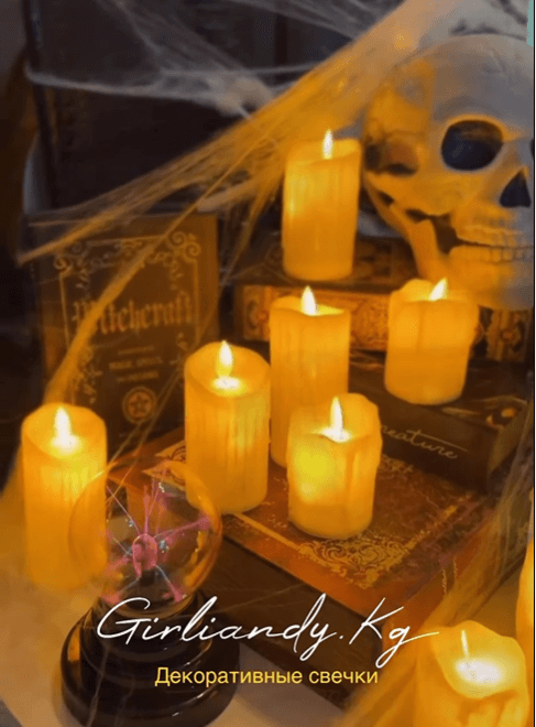 Декоративный LED светильник в виде свечи