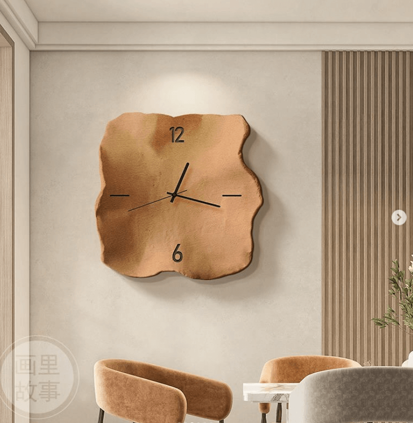 Настенные часы из песчаника квадратные 40х40