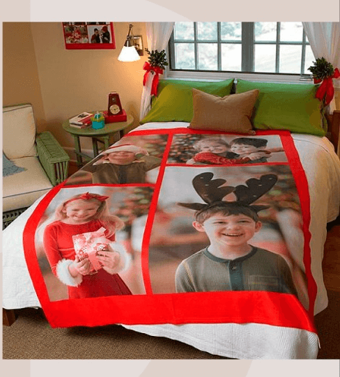 Плед с принтом на заказ подарочный