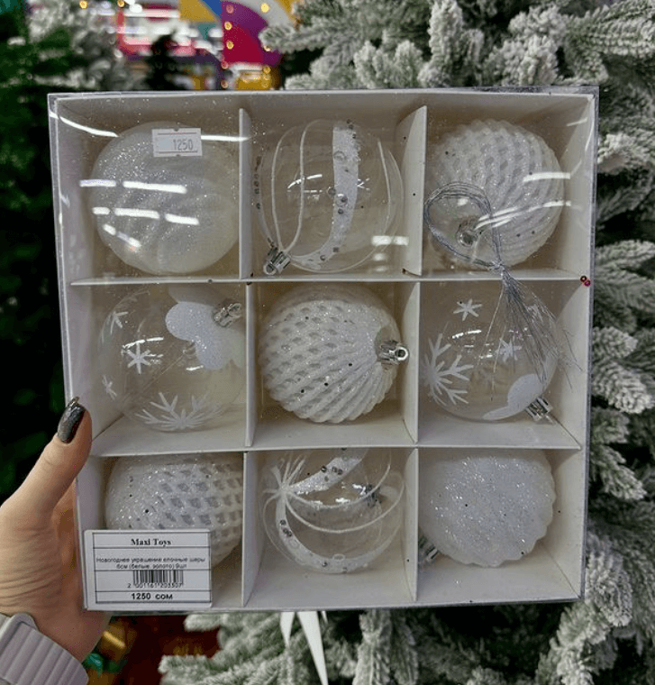 Набор елочных шаров 9 шт.
