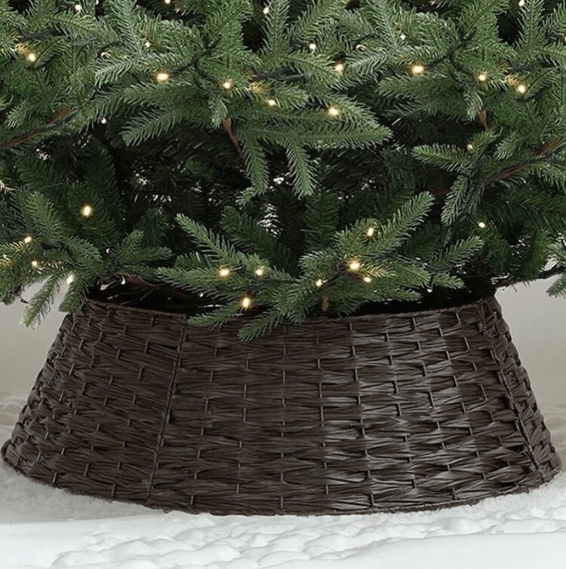 Декоративная корзина для ёлки темно-коричневая