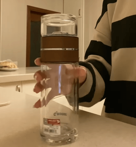 ЗАВАРОЧНАЯ КОЛБА-ТЕРМОС СТЕКЛЯННАЯ, объем 260 мл.