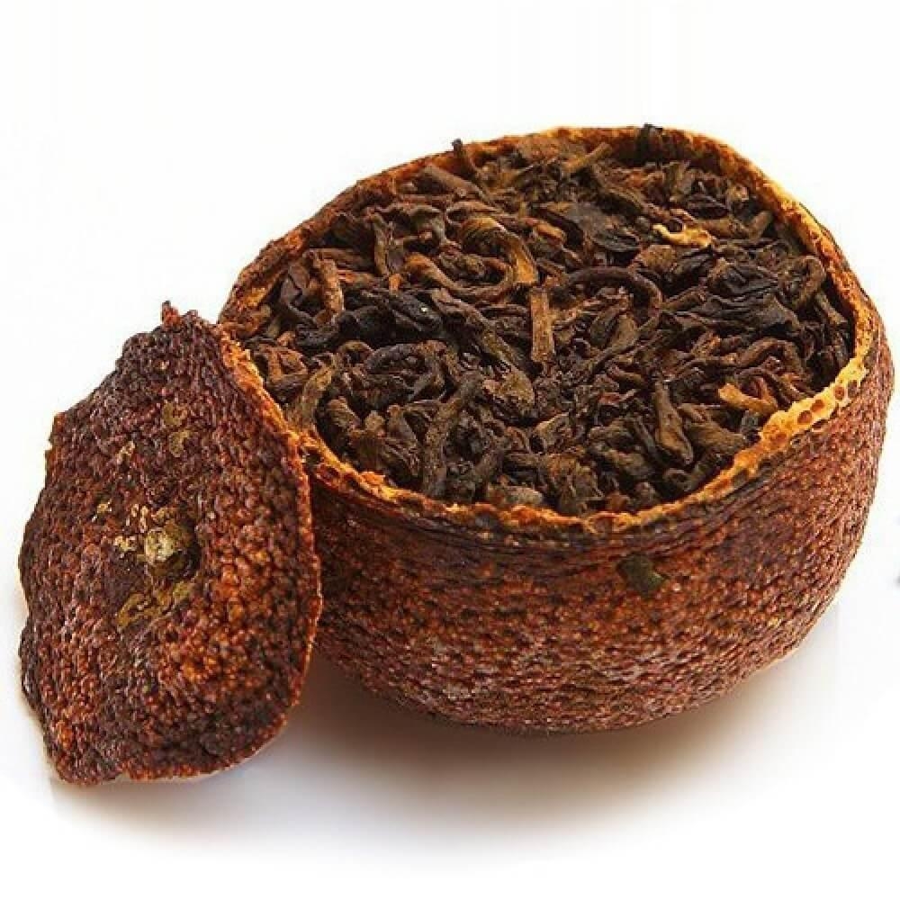 Шу пуэр в мандарине