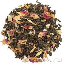 МАНГОВЫЙ РАЙ  - Зелёный чай-"порох" с кусочками ананаса  итд
