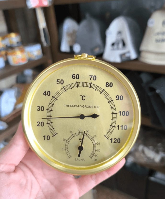 Термометр+гигрометр 12*12 см алюминевая