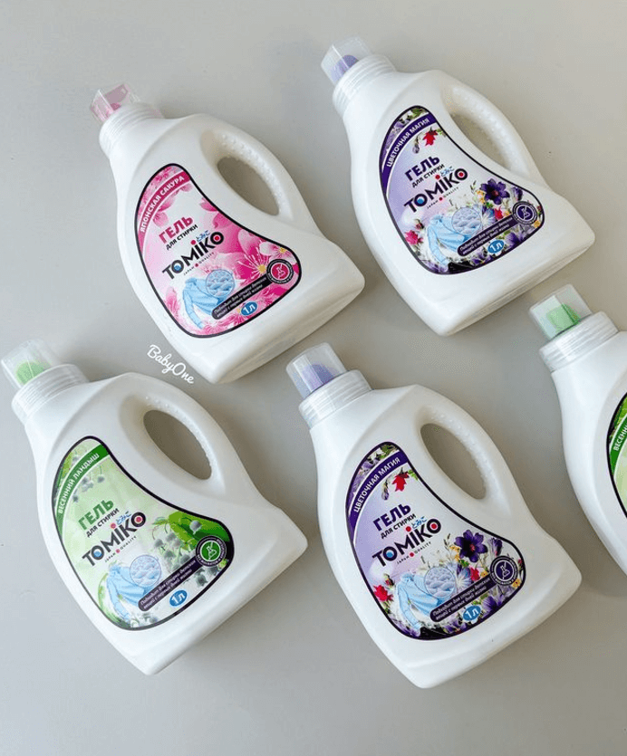 Гель для стирки от TOMIKO подходит для стирки деликатной детской одежды