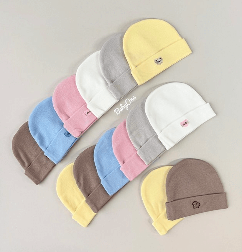 Шапочка для новорожденных хлопок однотонная