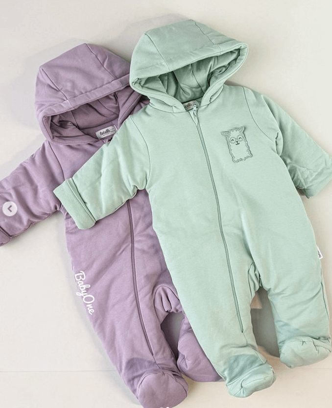 Комбинезон Bebetto для новорожденных однотонный с вышивкой ламы