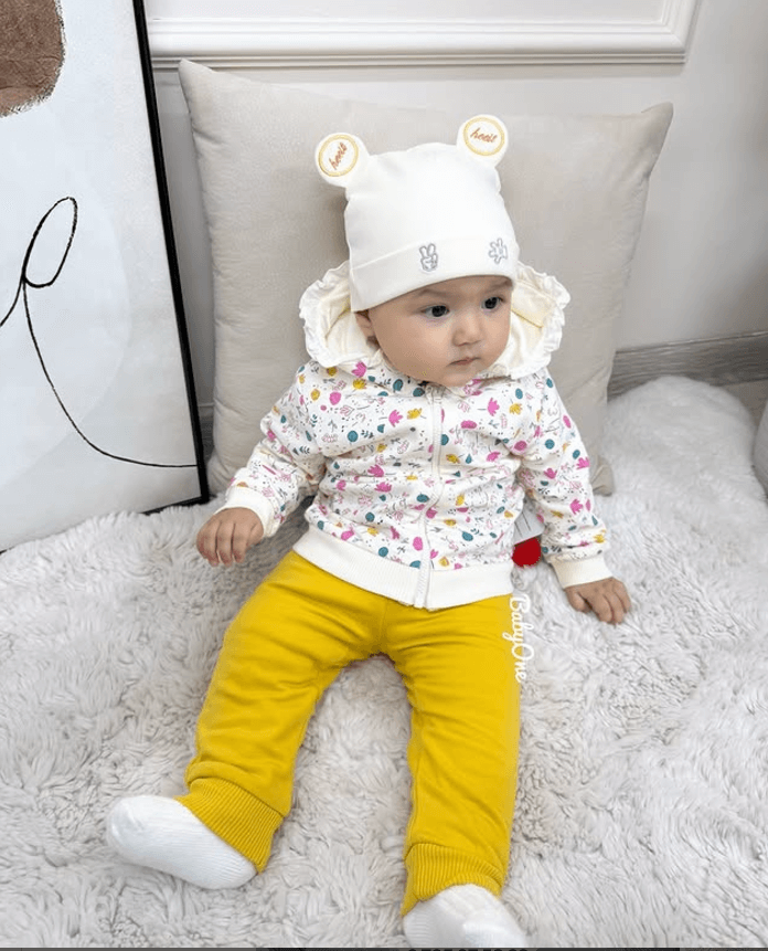 Тройка Bebetto для новорожденных шапка+кофта+штаны хлопок