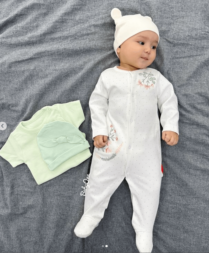 Тройка Bebetto для новорожденных шапка+боди+слип