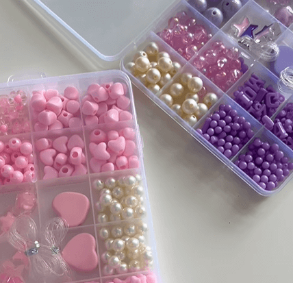 Бисерные наборы для браслетов в розовом и фиолетовом цветах!