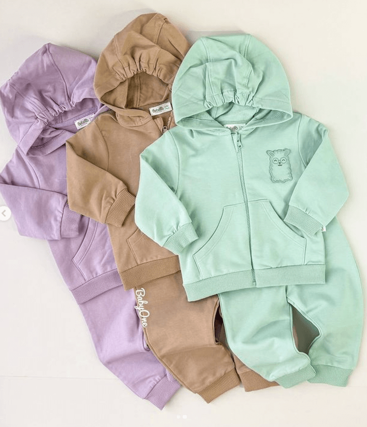 Двойка Bebetto для новорожденных кофта с капюшоном+штаны