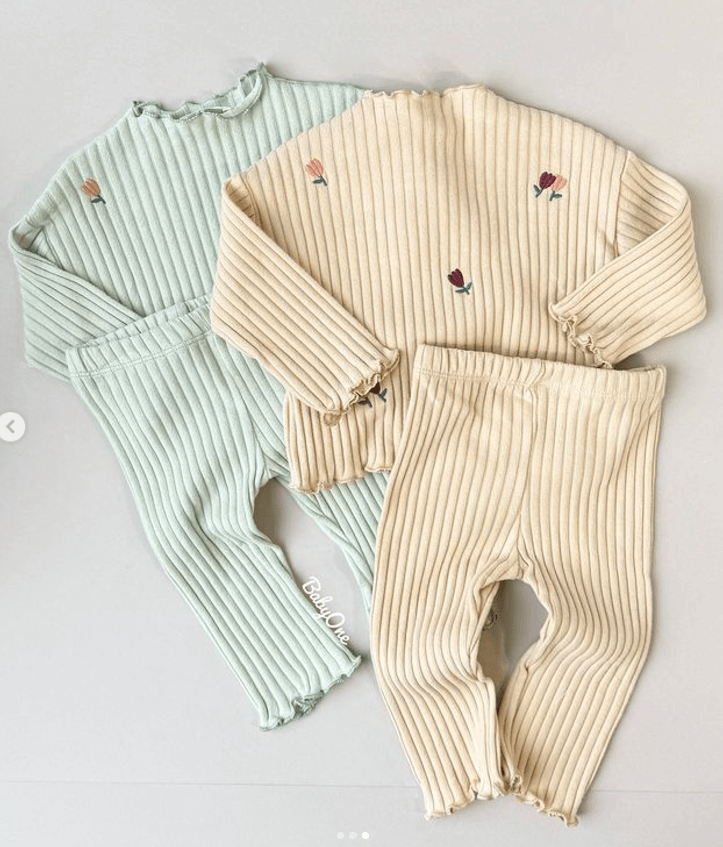 Двойки Bebetto для новорожденных кофта с цветами+штаны