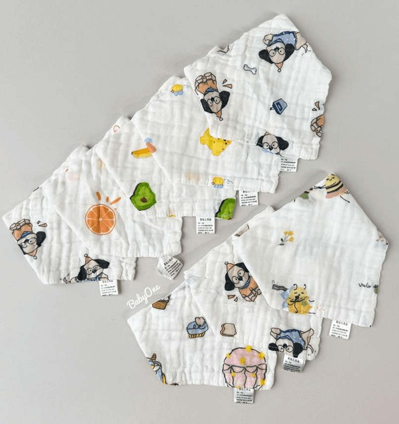 Слюнявчики муслиновые для новорожденных